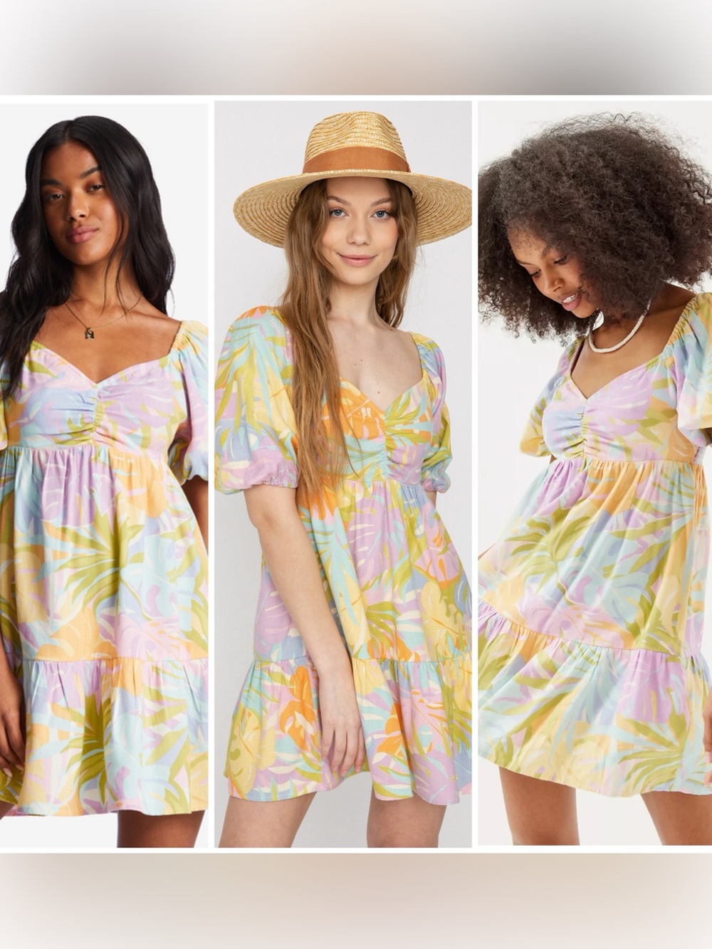 Billabong Be Mine Babydoll Mini Dress Small